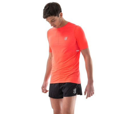 Men’s Short Sleeve T-Shirt Compressport Pro Racing Red