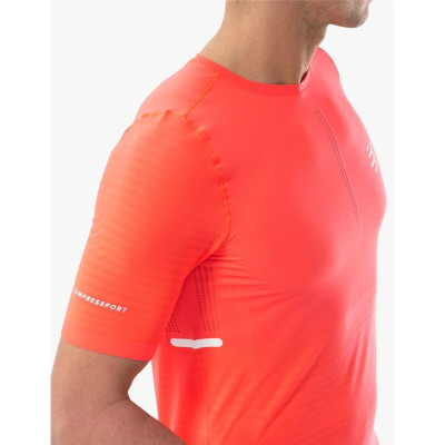 Men’s Short Sleeve T-Shirt Compressport Pro Racing Red