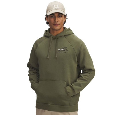 Men’s Hoodie Under Armour Rival Fleece Hbr Logo Hd Dark green