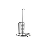 Kitchen Paper holder DKD Home Decor Black Metal (18,5 x 18,5 x 31,5 cm)