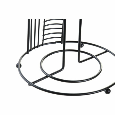 Kitchen Paper holder DKD Home Decor Black Metal (18,5 x 18,5 x 31,5 cm)