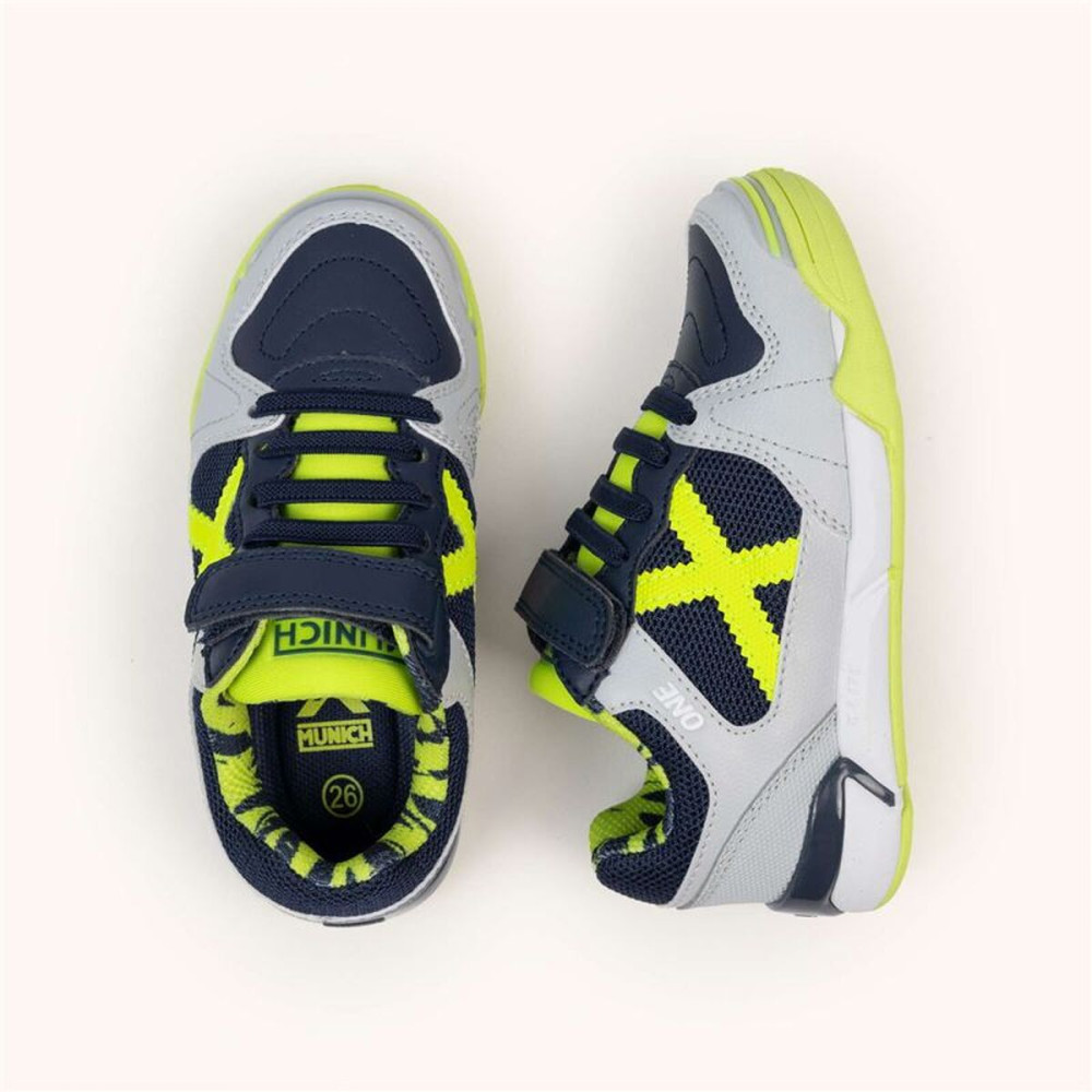 Children's Indoor Football Shoes Munich Munich One Kid Vco 76 Light grey