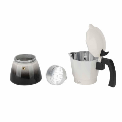 Italian Coffee Pot JATA HCAF2406 Cream Aluminium 6 Cups