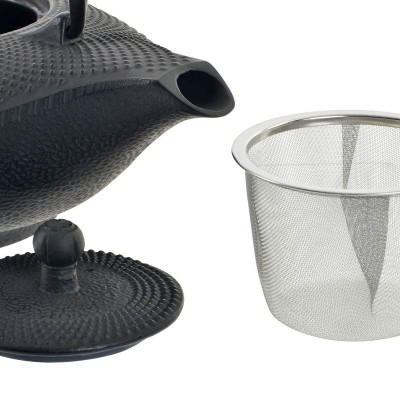 Teapot DKD Home Decor Red Black Cast iron (1000 ml) (2 Units)