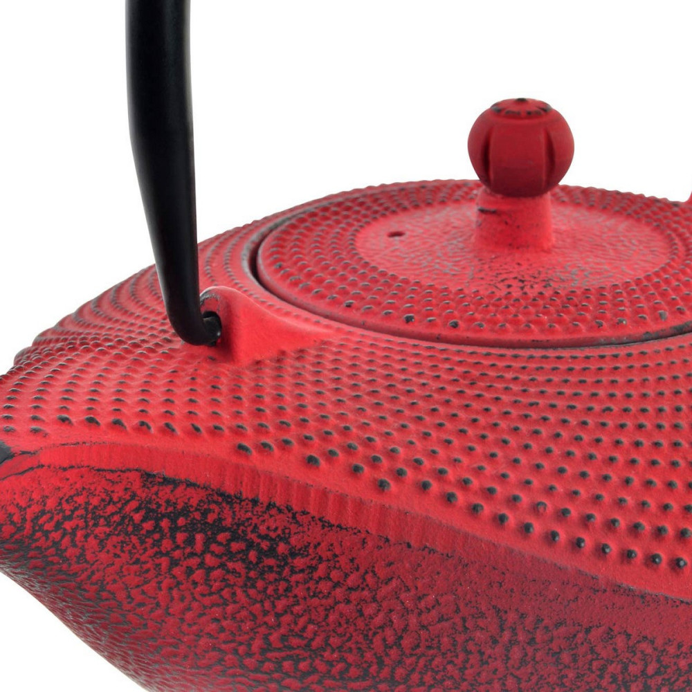 Teapot DKD Home Decor Red Black Cast iron (1000 ml) (2 Units)