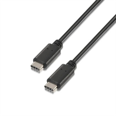 Data / Charger Cable with USB Aisens A107-0058 Black 3 m