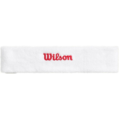 Sports Strip for the Head Wilson Terry Logo Headband White One size