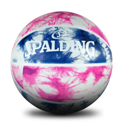 Basketball Ball Spalding Tie Dye Sz6 Purple 6 Natural rubber (Size 6)