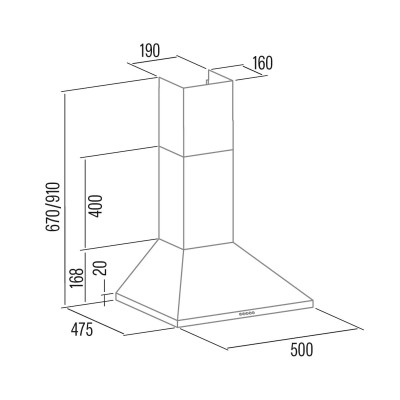 Conventional Hood Cata VK5000X Steel