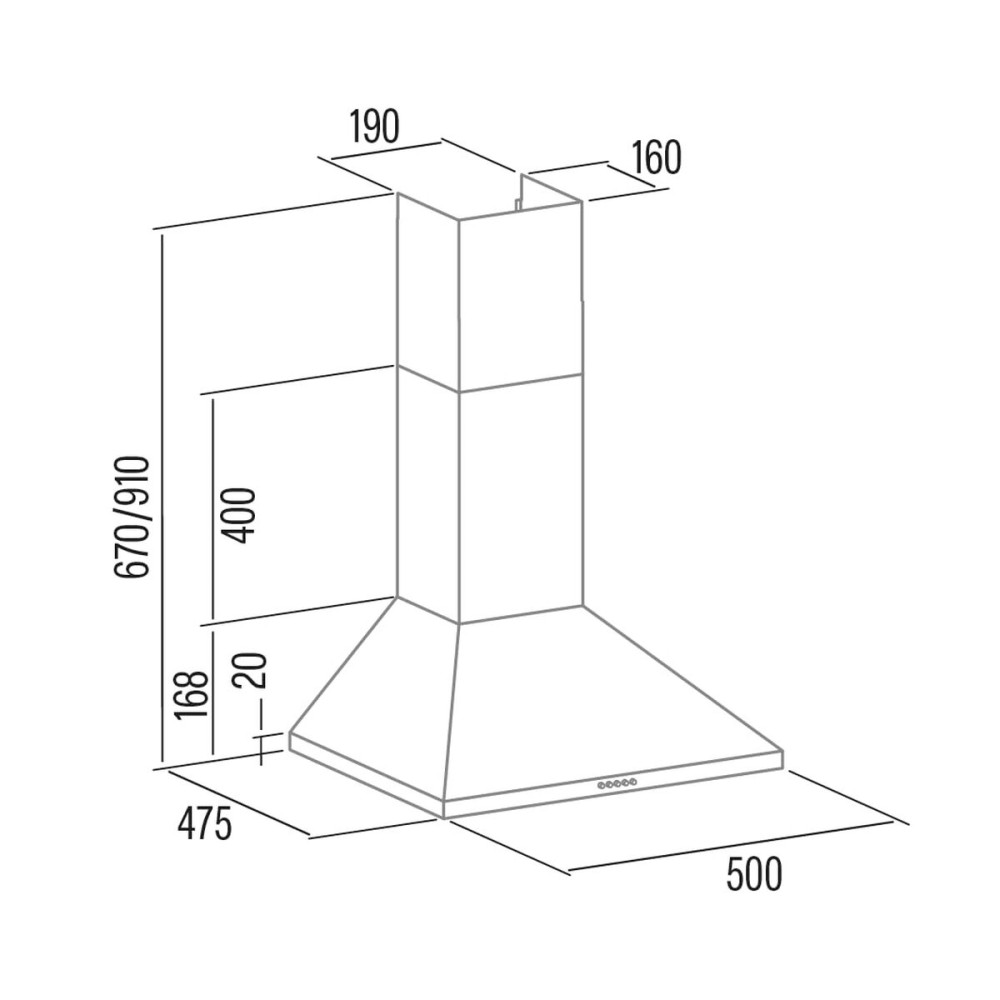 Conventional Hood Cata VK5000X Steel