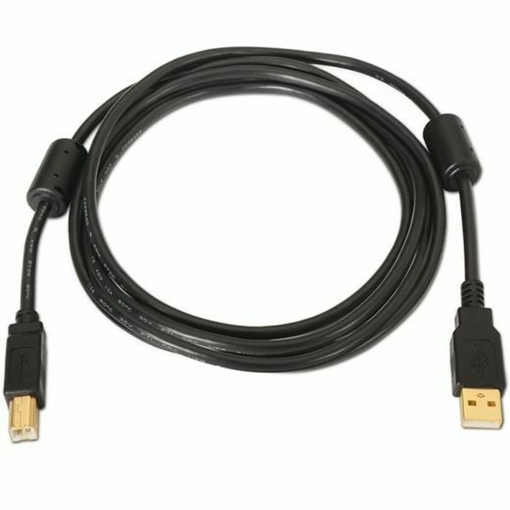 USB A to USB B Cable Aisens A101-0011 Black 5 m