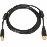 USB A to USB B Cable Aisens A101-0011 Black 5 m