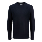 Men’s Sweatshirt without Hood Jack & Jones Jjotto Knit Crew Neck Sky Navy Blue