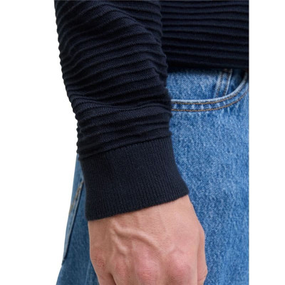 Men’s Sweatshirt without Hood Jack & Jones Jjotto Knit Crew Neck Sky Navy Blue