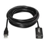 USB 2.0 Cable Aisens A101-0019 Black 10 m