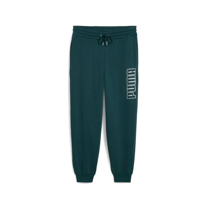 Long Sports Trousers Puma Maximal Metallic Sweatpants Green Lady