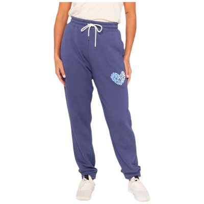 Long Sports Trousers Rip Curl Heart Fleece Trackpant Blue Lady
