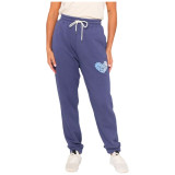 Long Sports Trousers Rip Curl Heart Fleece Trackpant Blue Lady