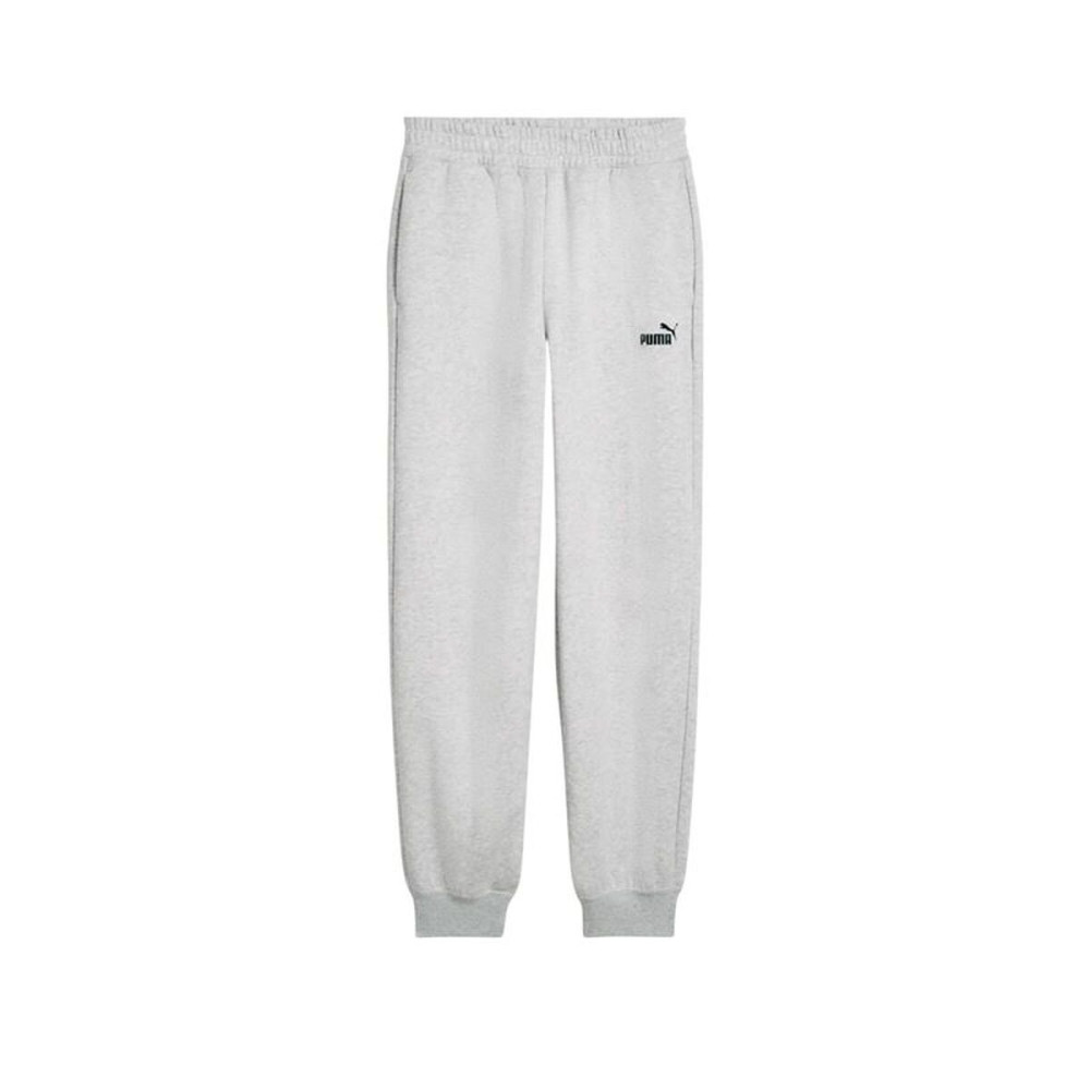 Long Sports Trousers Puma Essentials Small No. 1 Logo Light grey Lady