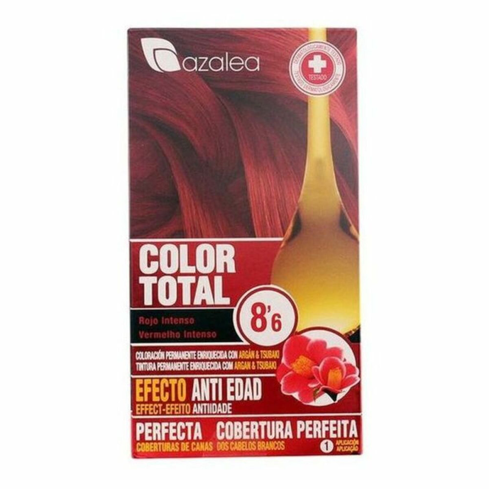 Permanent Anti-Ageing Dye Azalea Color Total Intense Ruby Platinum Blonde Nº 8,6-Rojo Intenso (1 Unit)