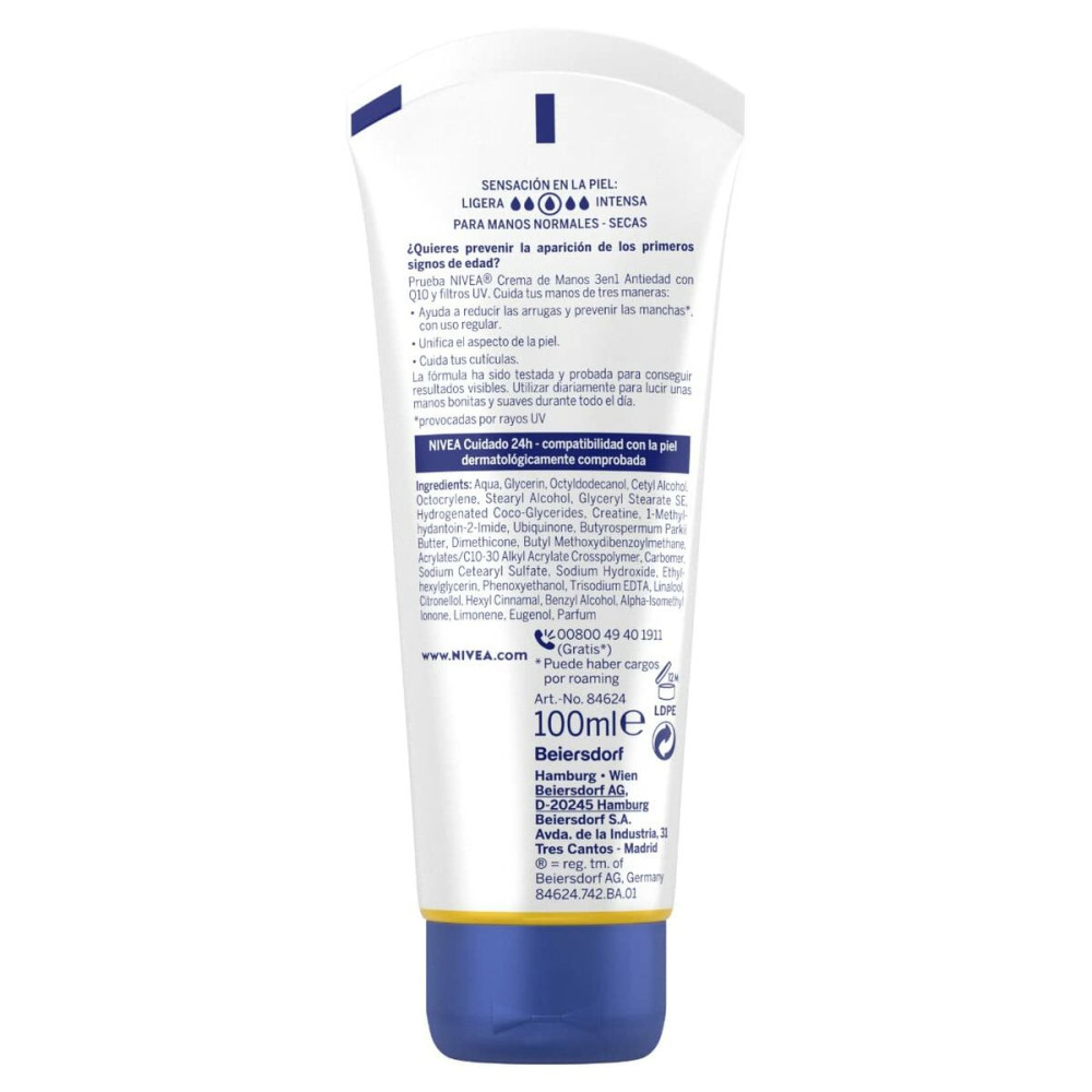 Anti-ageing Hand Cream Nivea Q10 100 ml 3-in-1