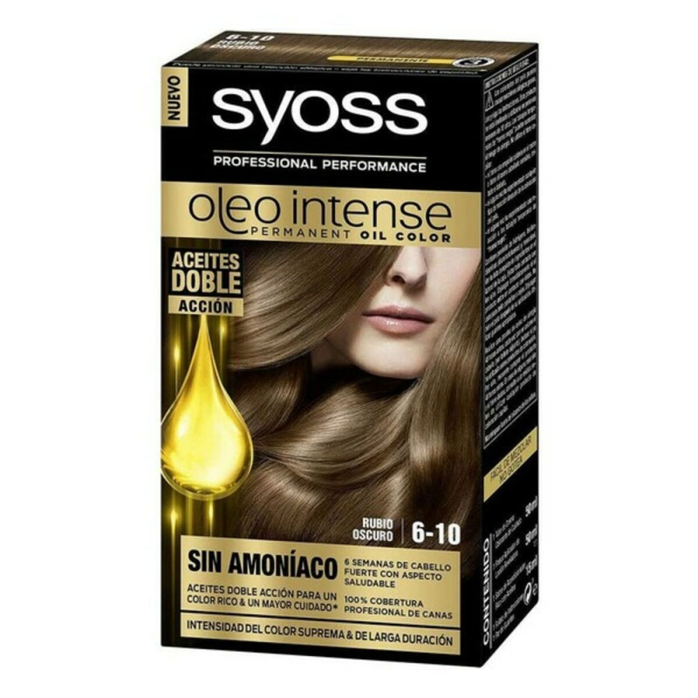 Permanent Dye Syoss Olio Intense Dark Blonde Nº 6,10 Platinum Blonde Nº 6.10-Rubio Oscuro