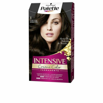 Permanent Dye Schwarzkopf Palette Intensive Dark Brown Nº 3-Castano Oscuro (1 Unit)