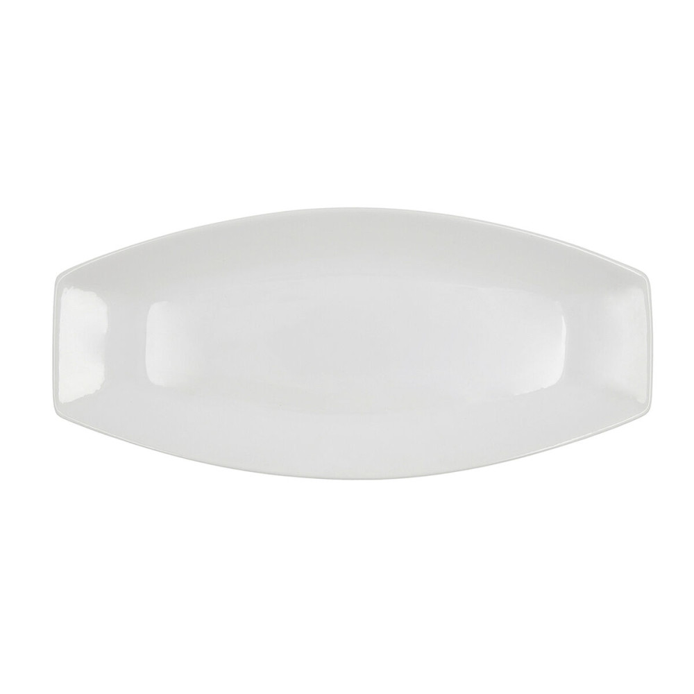 Serving Platter Quid Gastro Ceramic White (40 x 17,5 x 3,5 cm) (Pack 4x)