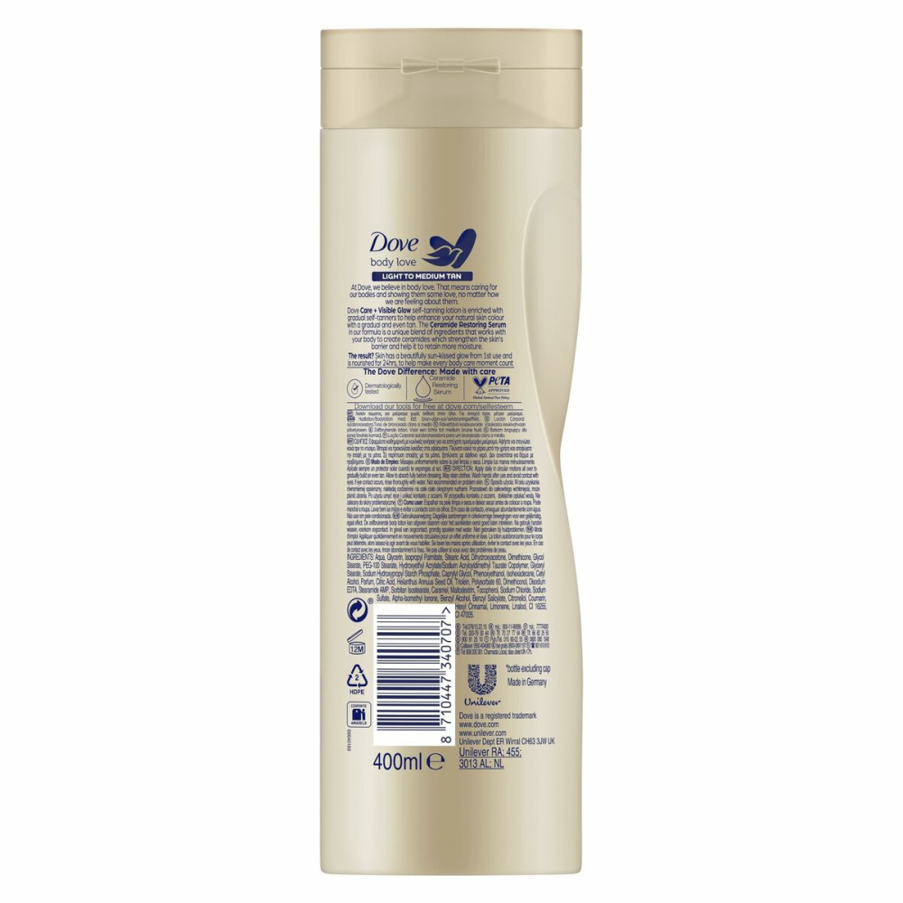 Self-Tanning Body Lotion Dove VISIBLE GLOW 400 ml