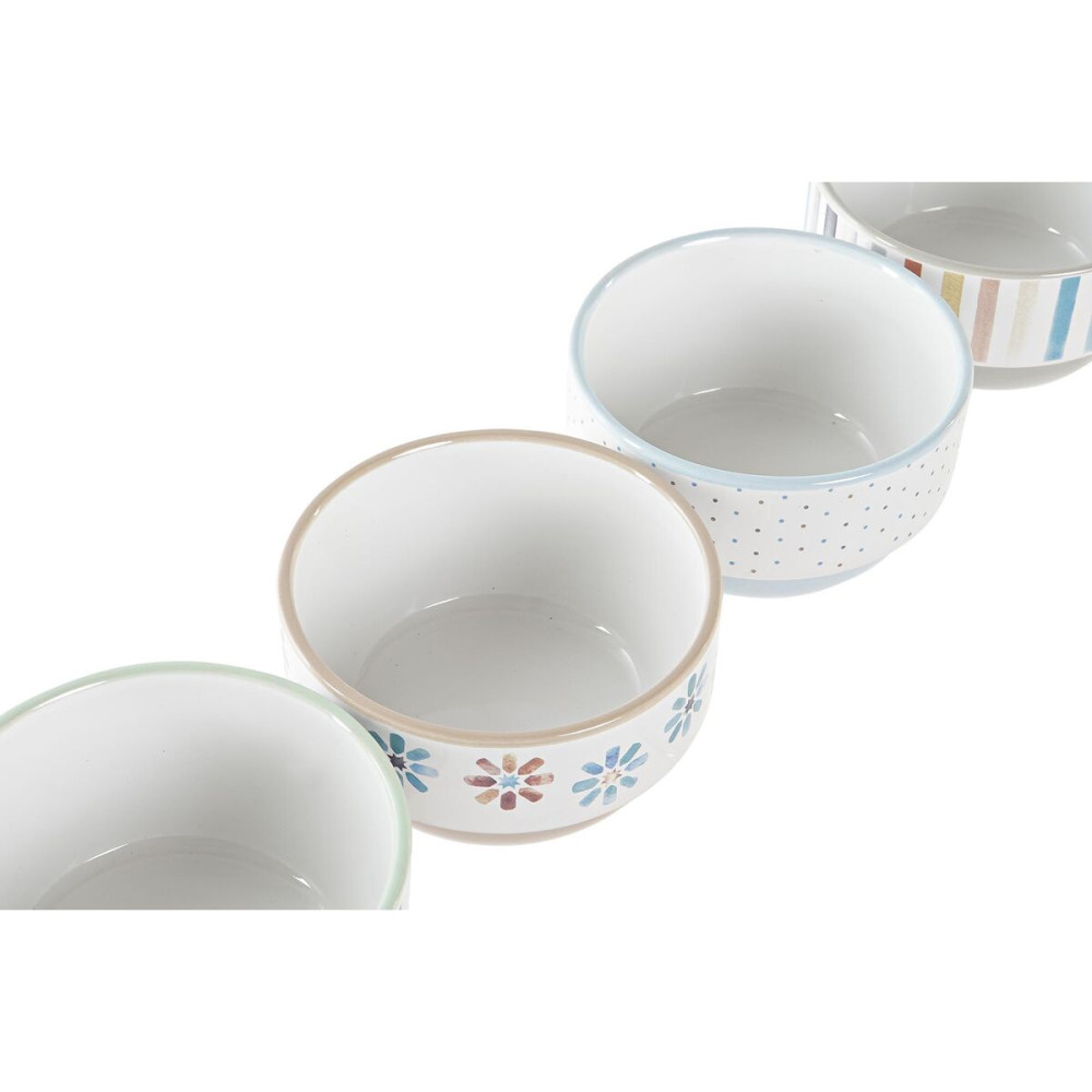 Set of bowls DKD Home Decor Stoneware 460 ml 12 x 12 x 6,5 cm (4 Units)