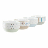 Set of bowls DKD Home Decor Stoneware 460 ml 12 x 12 x 6,5 cm (4 Units)