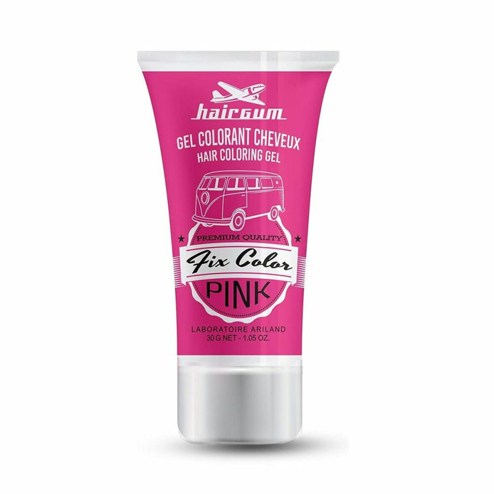 Non-permanent Colour Hairgum Fix Color Pink 30 ml Styling Gel