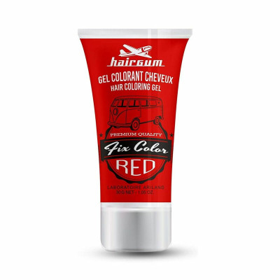 Non-permanent Colour Hairgum Fix Color Red 30 ml Styling Gel
