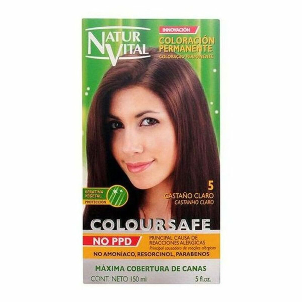 Dye No Ammonia Naturaleza y Vida Coloursafe Nº 5-Castano Claro 150 ml