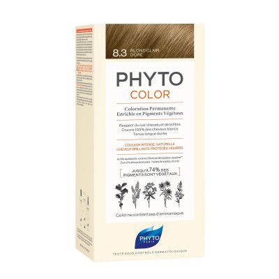 Permanent Colour Phyto Paris Color 8.3-light golden blonde Nº 8.3-Light Golden Blonde Nº 8.3-Rubio Claro Dorado 3 Pieces