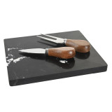 Cheese board DKD Home Decor Brown Black 49 x 19 x 2 cm
