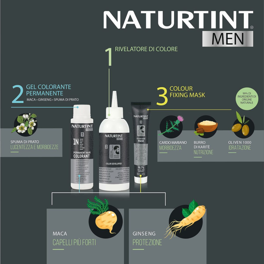 Permanent Dye Naturtint NATURTINT MEN Black