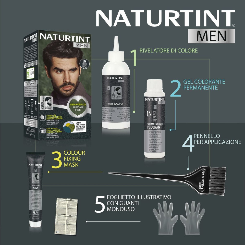 Permanent Dye Naturtint NATURTINT MEN Black