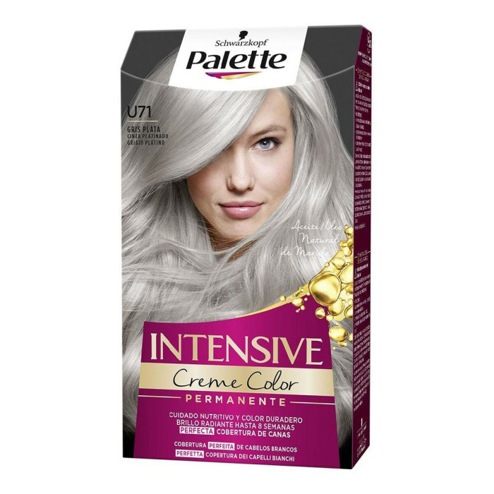 Permanent Dye Schwarzkopf PALETTE INTENSIVE U71-Gris Plata (1 Unit)