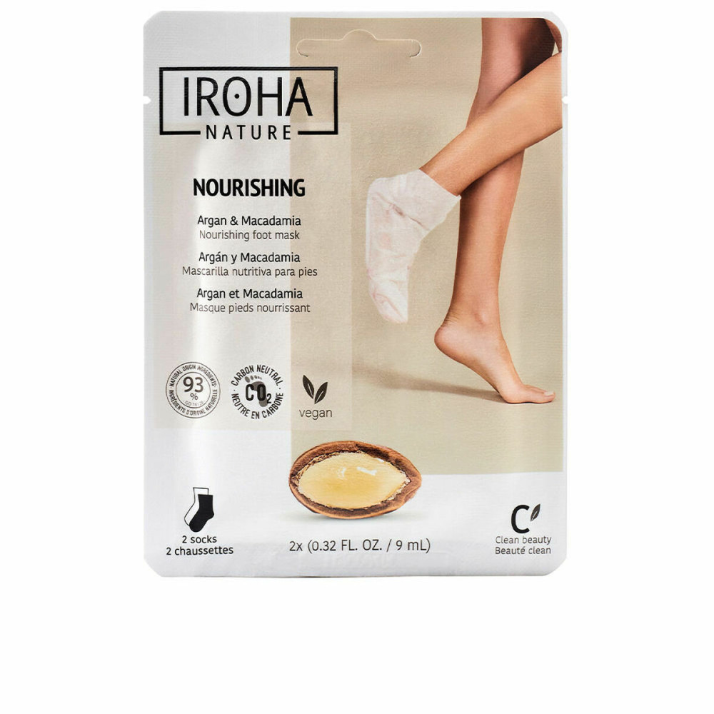 Foot Mask Iroha Argan Macadamia Socks Macadamia nut Argan (1 Unit)