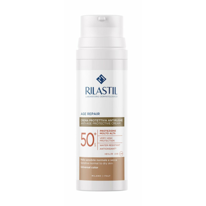 Sun Protection with Colour Rilastil Age Repair Spf 50+ 50 ml Anti-ageing
