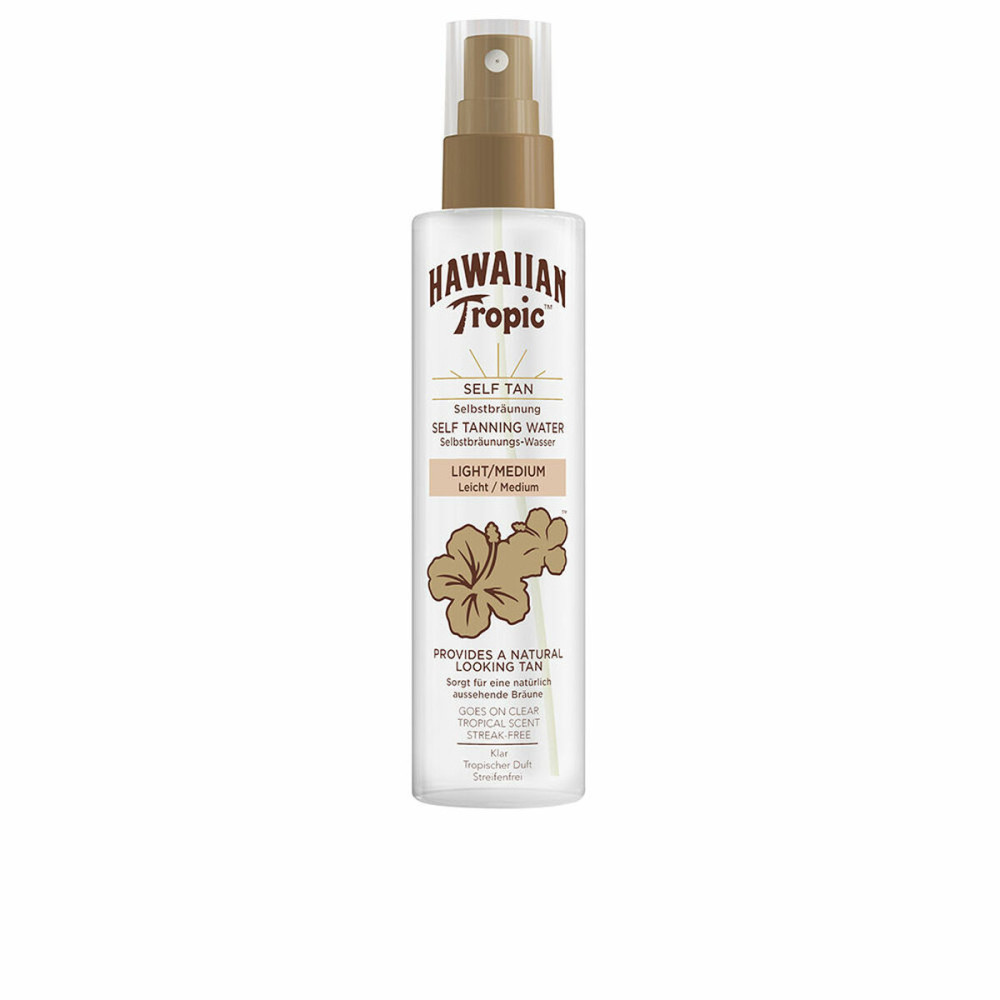 Self-Tanning Spray Hawaiian Tropic Agua Autobronceadora Light Medium 190 ml