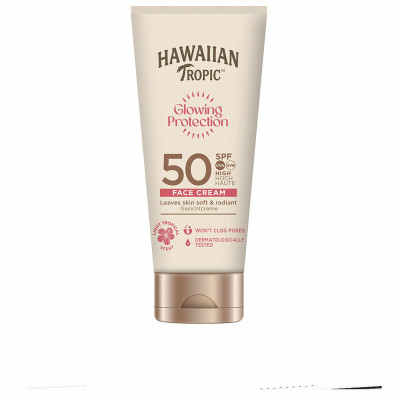 Facial Sun Cream Hawaiian Tropic GLOWING PROTECTION Spf 50 50 ml