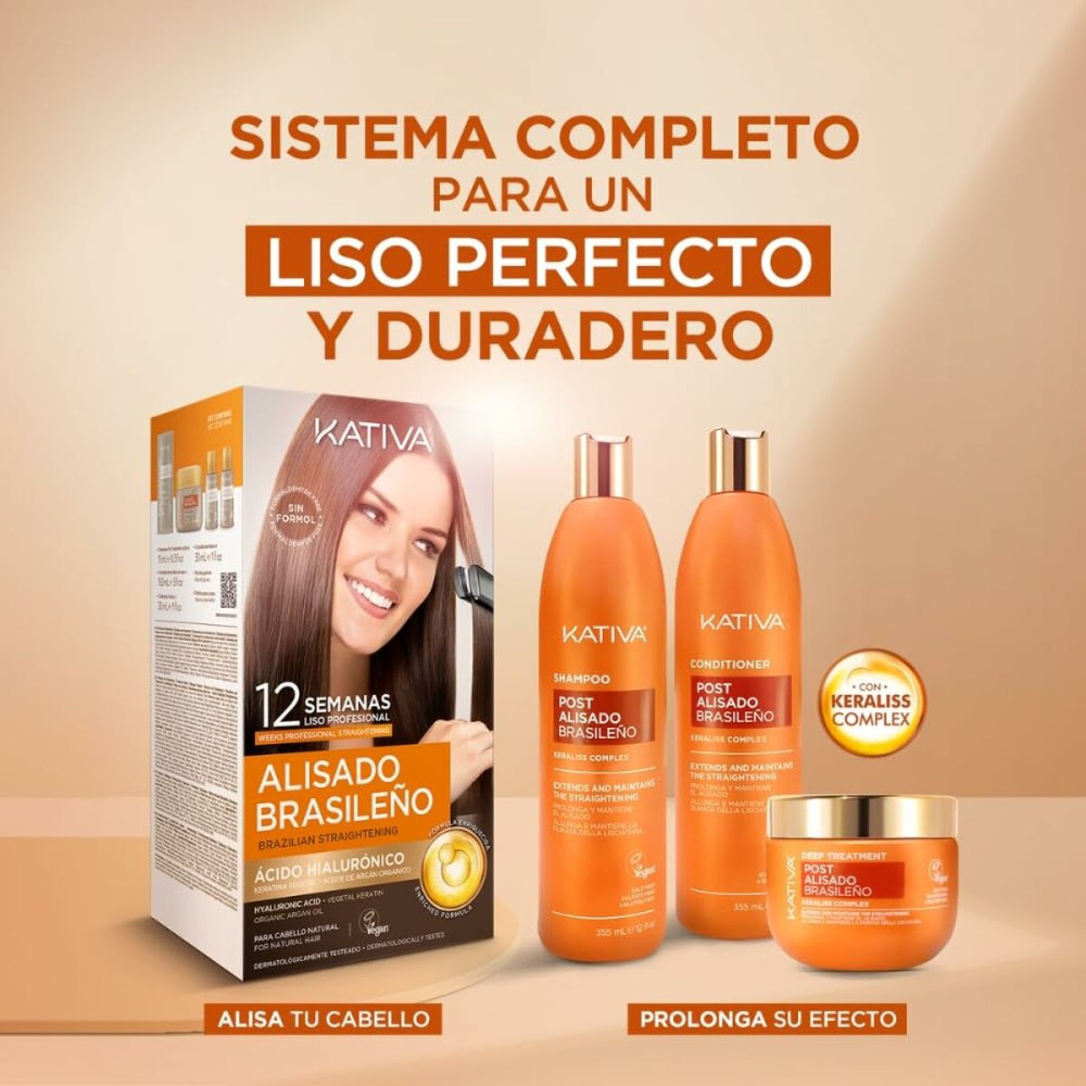 Shampoo and Conditioner Kativa KERATIN EXPRESS 3 Pieces