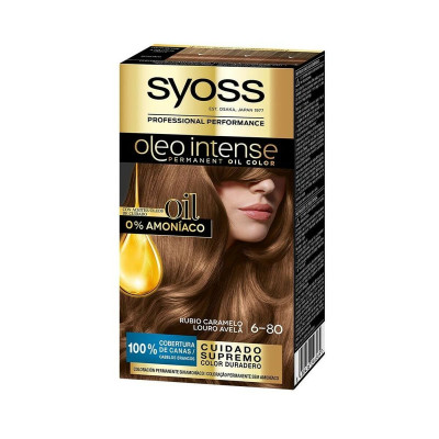 Permanent Dye Syoss Olio Intense Caramel Blonde Nº 6,80 Platinum Blonde Nº 6.80-Rubio Caramelo