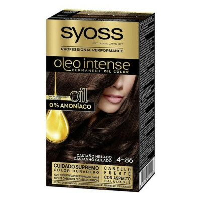 Permanent Dye Syoss Olio Intense Frozen Chestnut Nº 4,86 Platinum Blonde Nº 4.86-Castano Helado