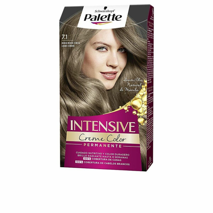 Permanent Dye Schwarzkopf Palette Intensive Nº 7.1-Rubio Medio Ceniza (1 Unit)