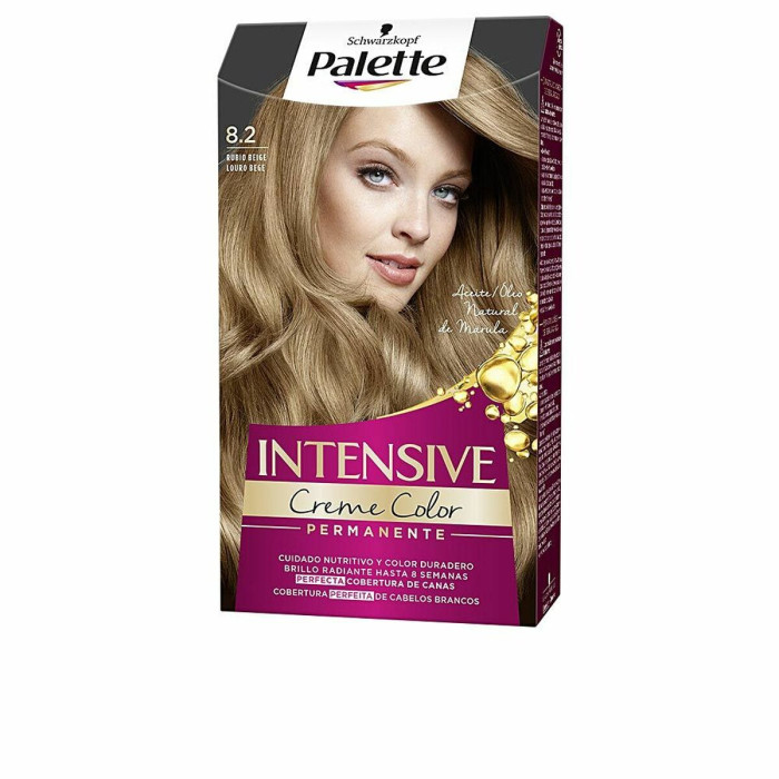Permanent Dye Schwarzkopf Palette Intensive Nº 8.2-Rubio Beige (1 Unit)