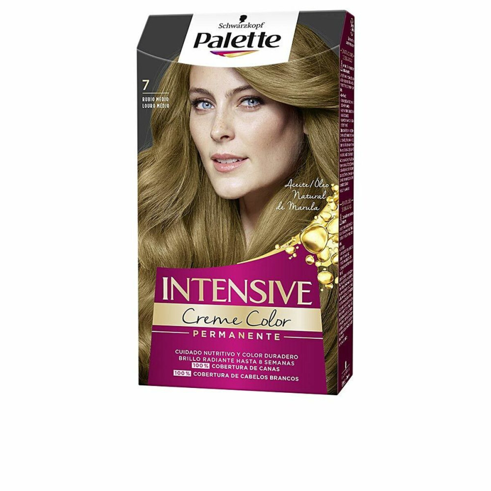 Permanent Dye Schwarzkopf Palette Intensive Nº 7-Rubio Medio (1 Unit)
