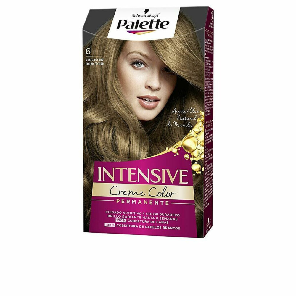Permanent Dye Schwarzkopf Palette Intensive Nº 6-Rubio Oscuro (1 Unit)